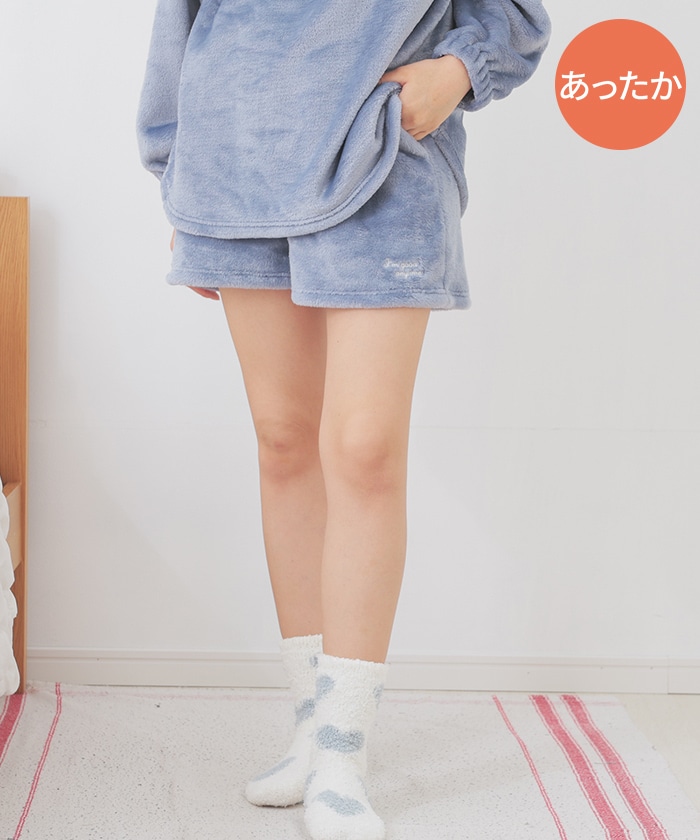 【Honeys公式 / ハニーズ】ショート丈ルームパンツ レディース Ｍ ブルー プチプラ