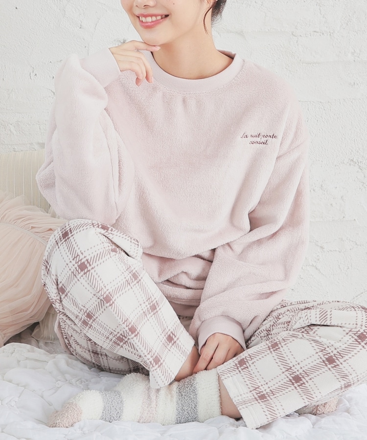 ロゴ刺繍ルームウェア(上下セット)