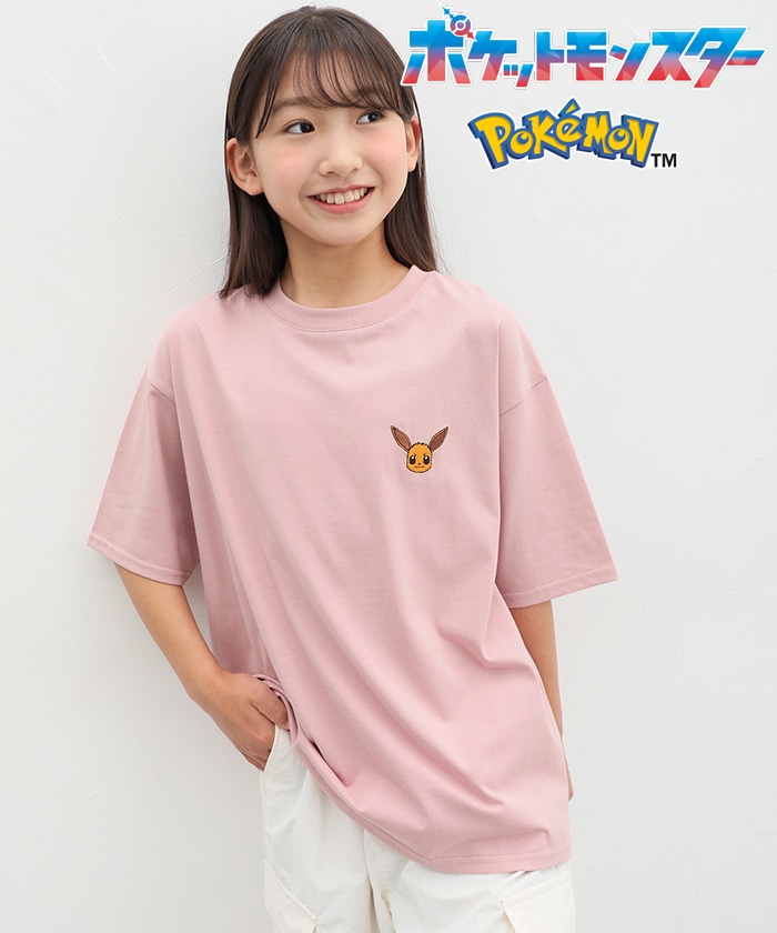 【Honeys公式 / ハニーズ】ポケモン／ゆるＴシャツ レディース ＳＳ イーブイ プチプラ