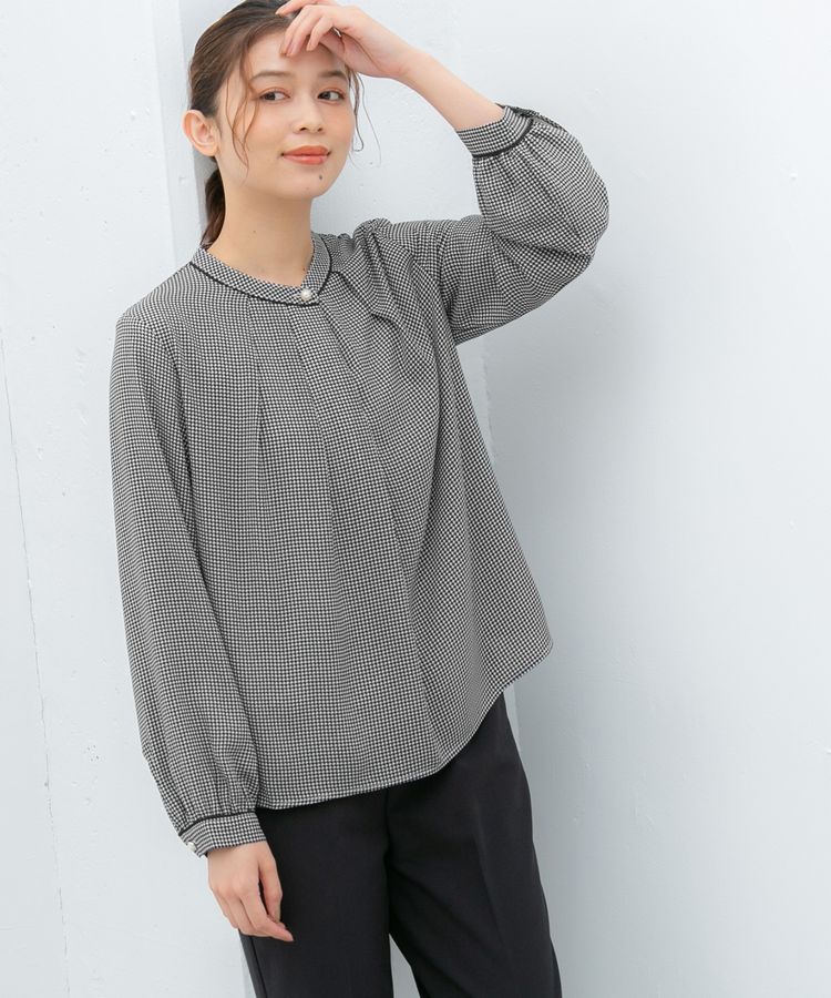 ハニーズ公式通販】あったか裏地配色ブラウス: トップス－Honeys Online Shop－レディースファッション通販