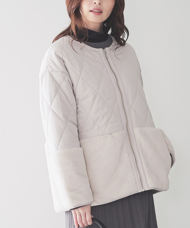 ファー切替ブルゾン