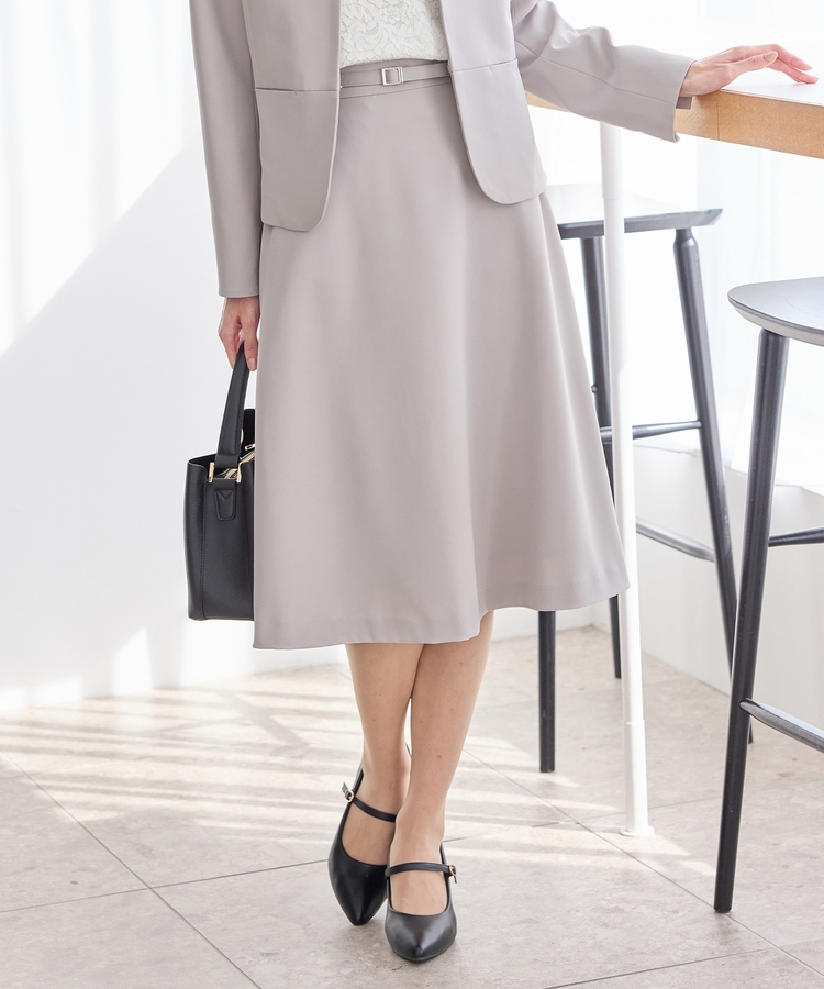 ベルト付フレアスカート68丈