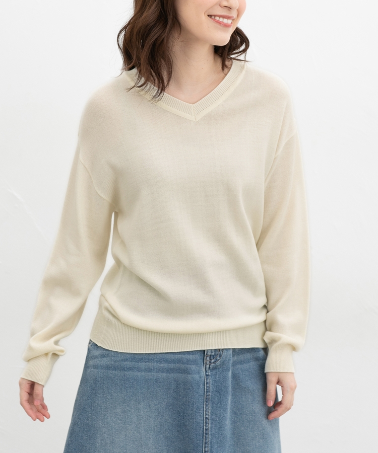 あったかVネックニット