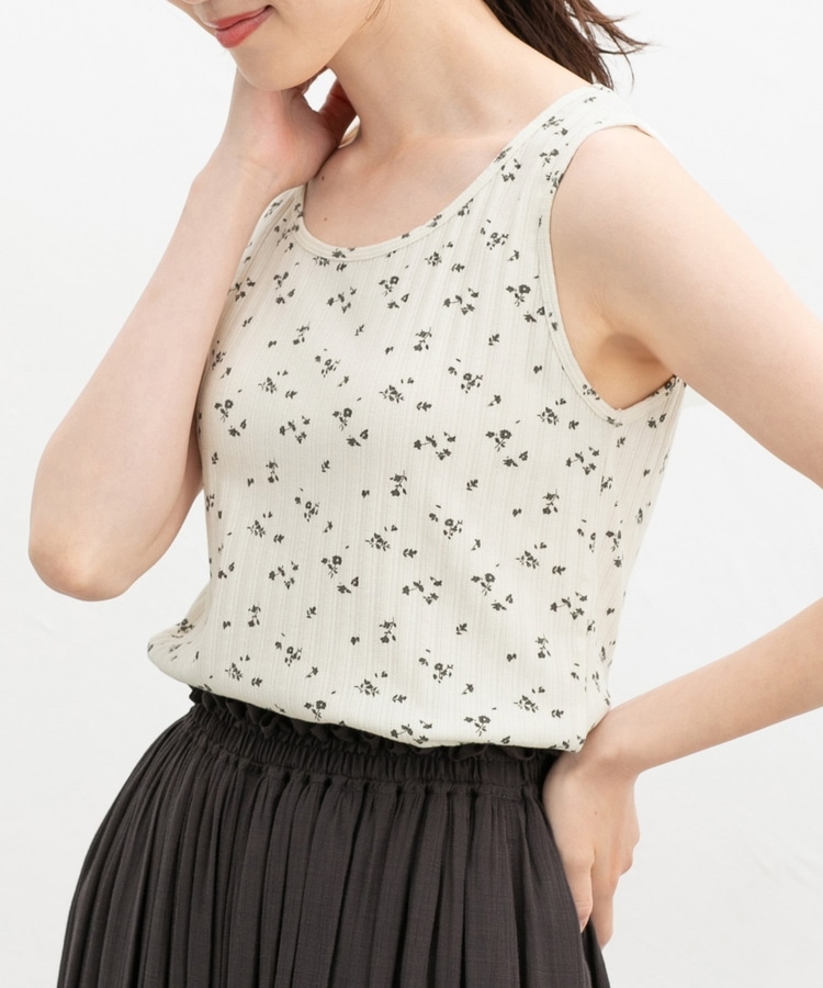 総柄タンクトップ