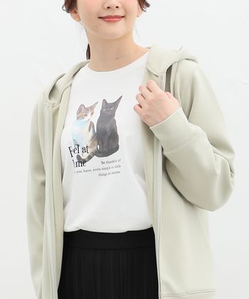 【Honeys公式 / ハニーズ】フォトプリントＴシャツ レディース Ｌ オフ プチプラ