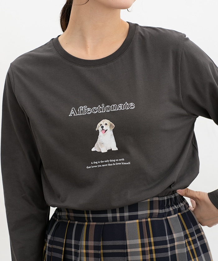 【Honeys公式 / ハニーズ】アニマルプリントＴシャツ レディース Ｍ スミクロ プチプラ