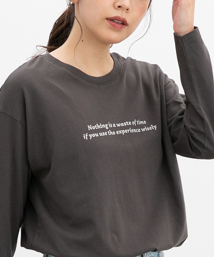 【Honeys公式 / ハニーズ】ロゴチュニックＴシャツ レディース Ｍ スミクロ プチプラ