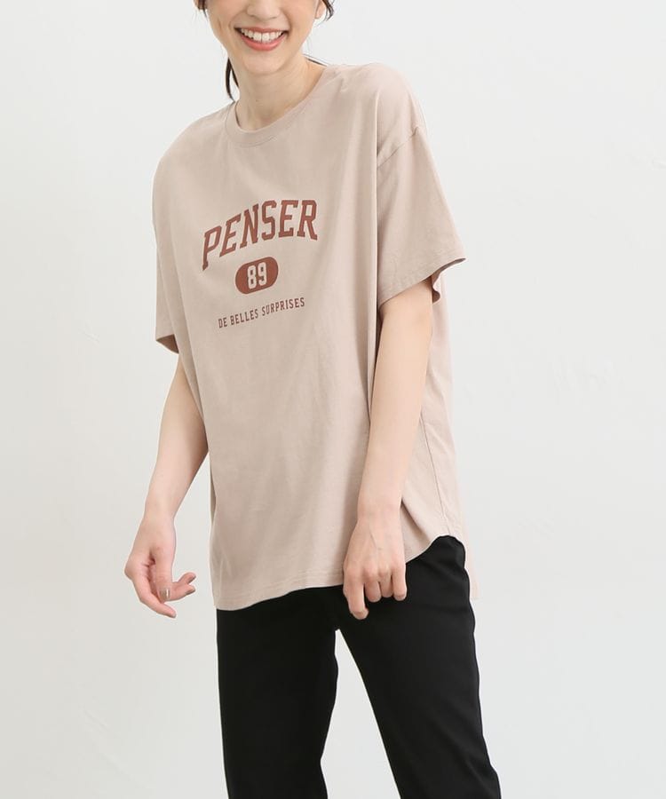 レア 希少 総柄 レトロ デザイン 90s 」カレッジ プリント Tシャツ - T