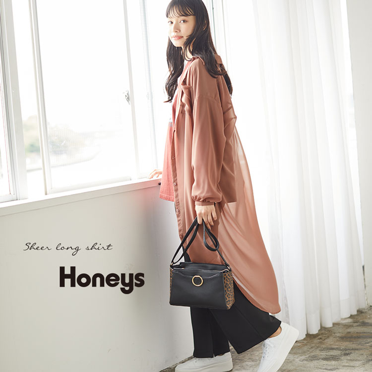 ハニーズ公式通販 シアーロングシャツ トップス Honeys Online Shop レディースファッション通販
