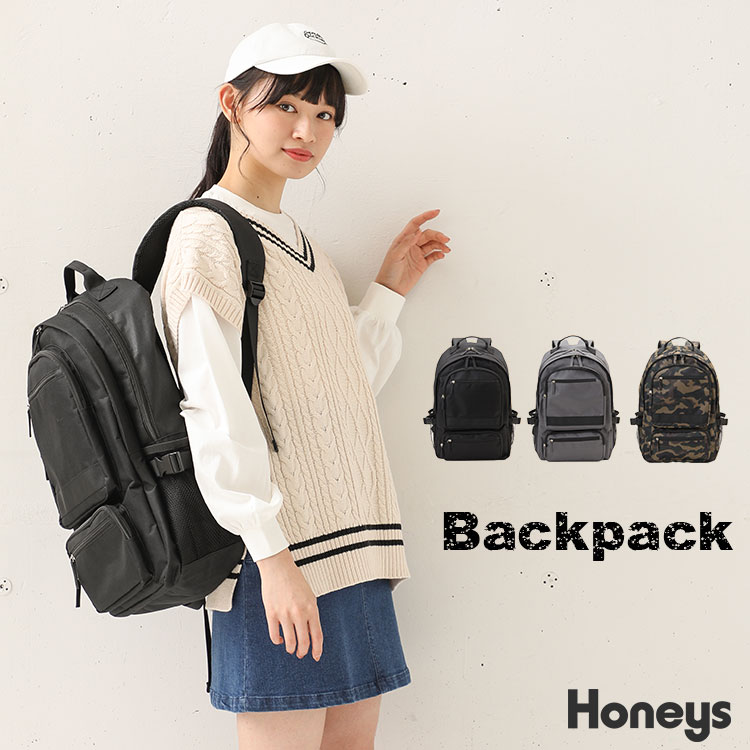 ハニーズ公式通販 多ポケットリュック バッグ Honeys Online Shop レディースファッション通販