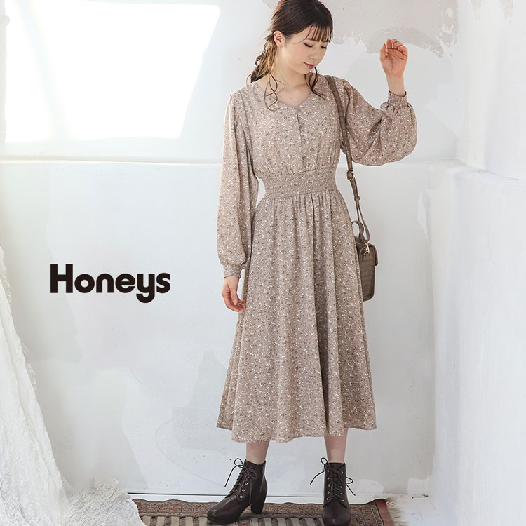 ハニーズ公式通販 ｖネックワンピース ワンピース Honeys Online Shop レディースファッション通販