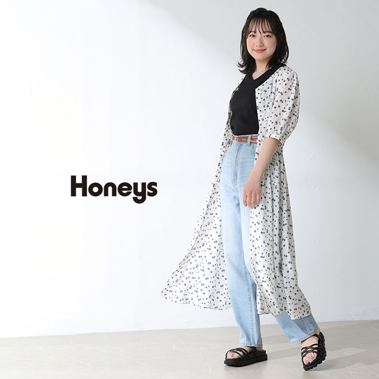 ハニーズ公式通販 前開きワンピース Web限定llサイズ有 ワンピース Honeys Online Shop レディースファッション通販