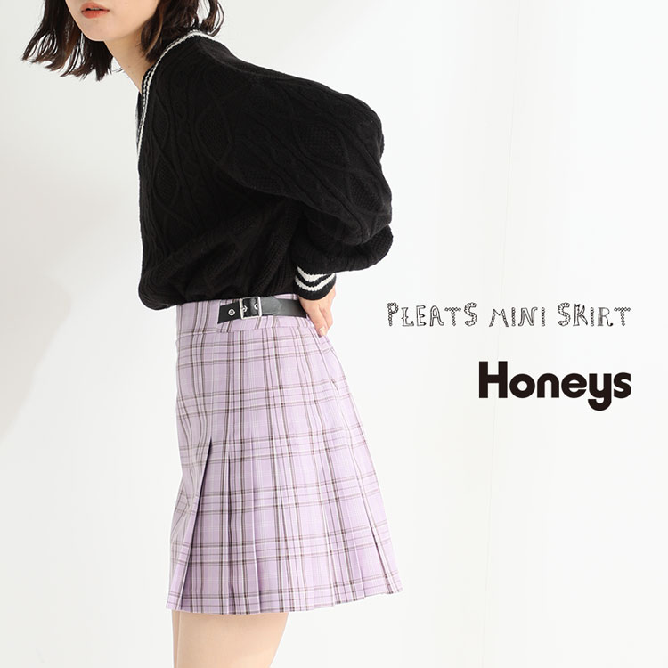 ハニーズ公式通販 プリーツミニスカート ボトムス Honeys Online Shop レディースファッション通販