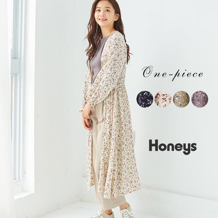 ハニーズ公式通販 マオカラーワンピース Web限定llサイズ有 ワンピース Honeys Online Shop レディースファッション通販