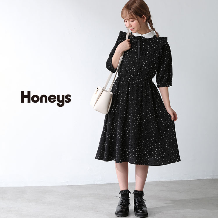 ハニーズ公式通販 衿付ワンピース ワンピース Honeys Online Shop レディースファッション通販
