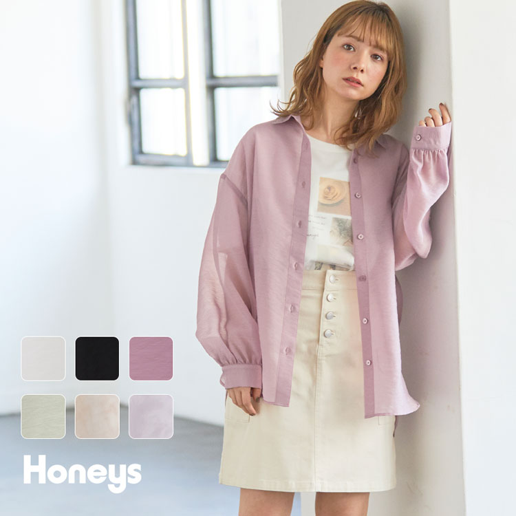 ハニーズ公式通販 シアーシャツ トップス Honeys Online Shop レディースファッション通販